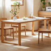 Hvit Stein solid wood slate dining table